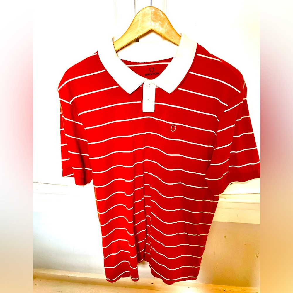 Genuine Brixton Men’s Short Sleeve Striped Polo